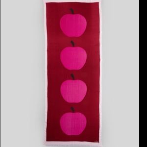 KATE SPADE NEW YORK GIANT APPLE colorful SCARF wrap shrug